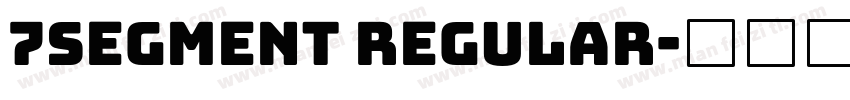 7segment regular字体转换